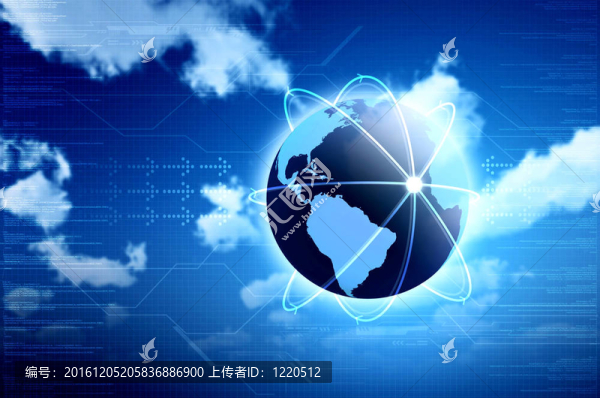 信息技術(shù)概念圖；云計算或因特網(wǎng)。偉大的背景或主要形象在您的設(shè)計