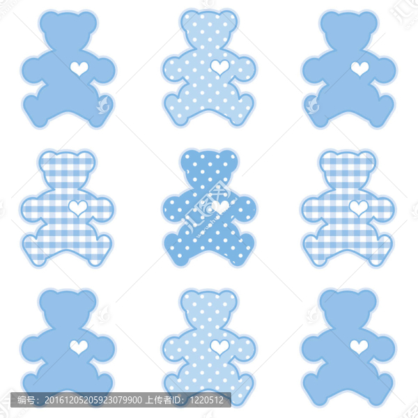 Teddy,Bears；格子和Polka,Dots