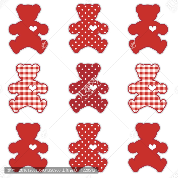 Teddy,Bears；Valentine,Red