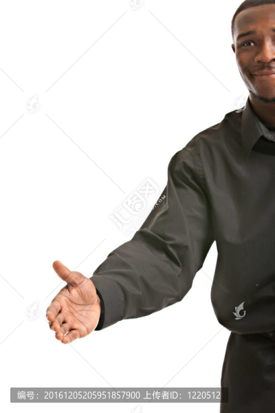 來自黑人商人的握手手勢(shì)