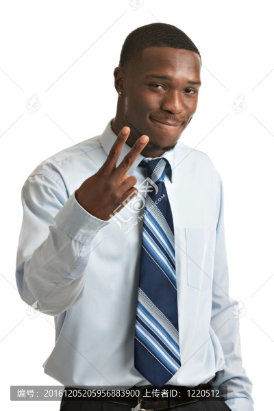 年輕的非洲裔商人孤立