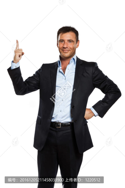 一個商人指著手指
