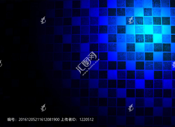 魔幻藍光廣場元素墻