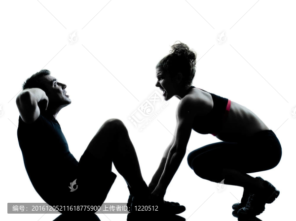 一對男女健身鍛煉
