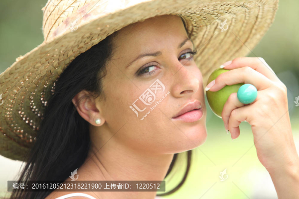 一個女人與蘋果的肖像