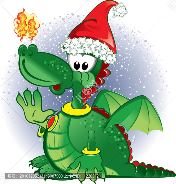 綠逗龍戴Santa