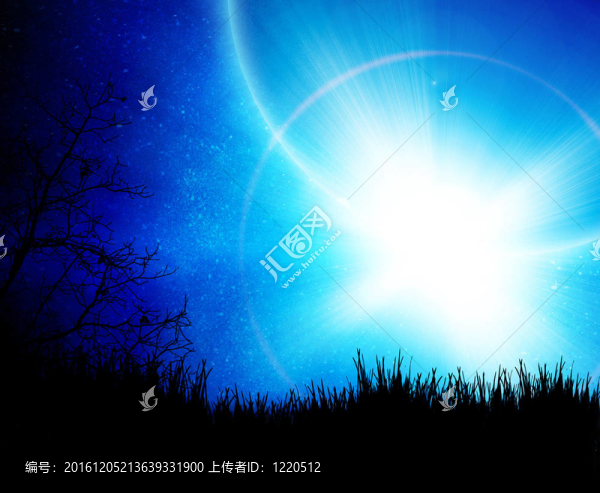 藍(lán)色的夜晚的月亮