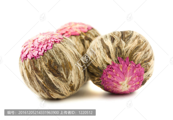 芳香的花綠茶葉