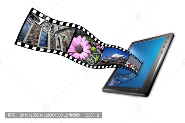 與電影和圖片帶3D平板電腦
