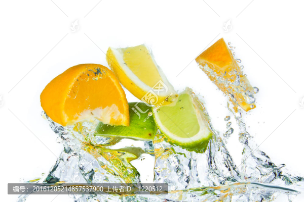 柑橘類水果飛濺