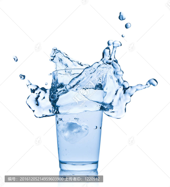 水濺在玻璃