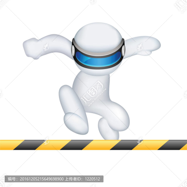三維人在跨欄跑中的向量