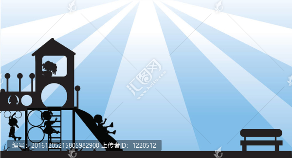 兒童游樂(lè)場(chǎng)的剪影