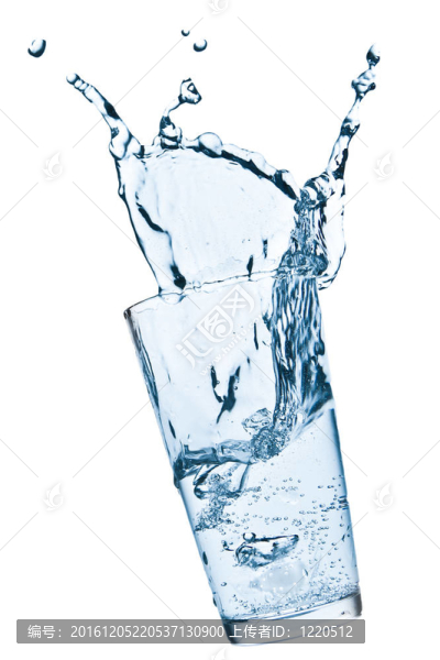 水濺在玻璃