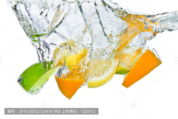 柑橘類水果飛濺