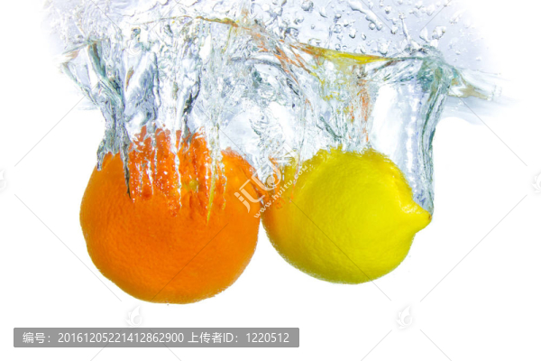 柑橘類水果飛濺