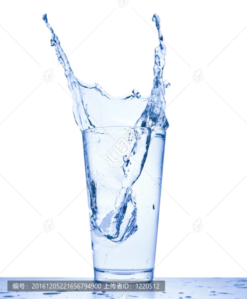 水濺在玻璃