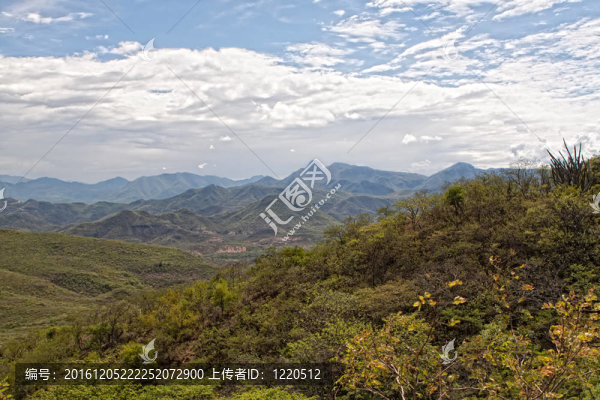 在夏天的oxaka州墨西哥山