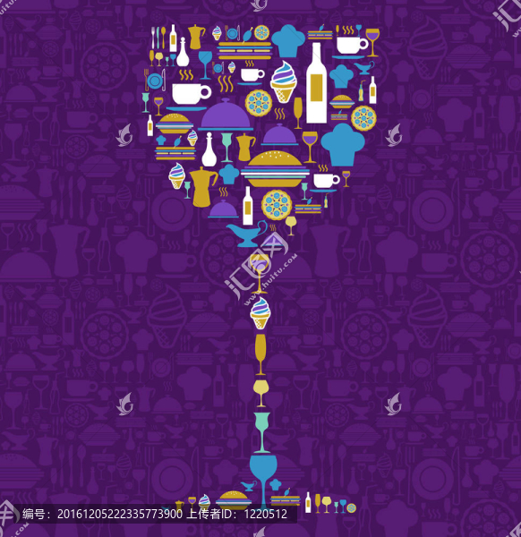 酒杯的形狀設(shè)置餐廳圖標(biāo)