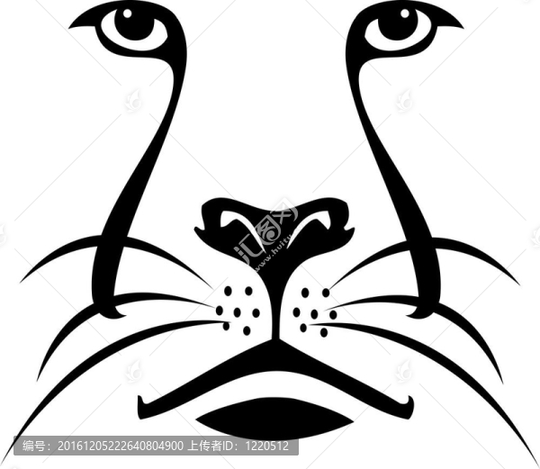 獅子的臉的輪廓標(biāo)志