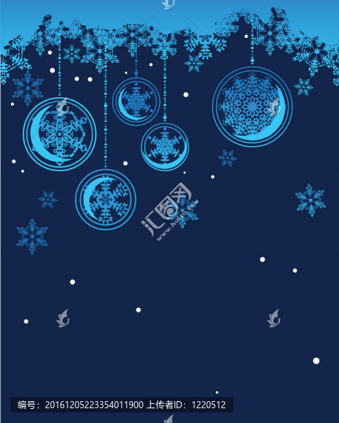 藍(lán)色背景下的雪花