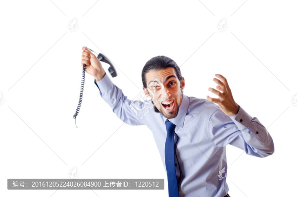憤怒的商人打電話