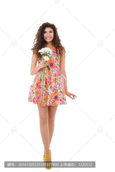 女孩用菊花
