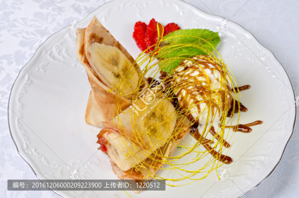 美味的煎餅甜點
