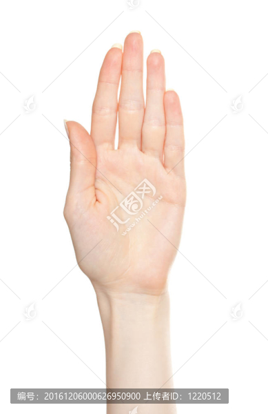 女人張開的手掌