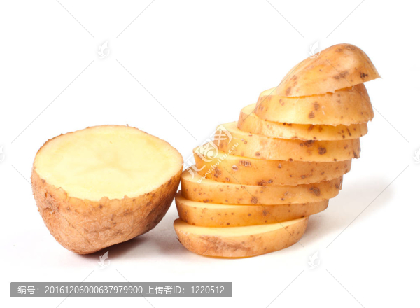 黃色的土豆片