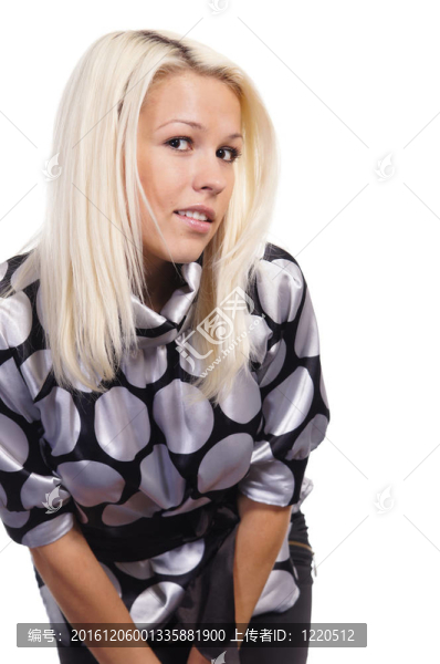 白色的漂亮金發(fā)女郎