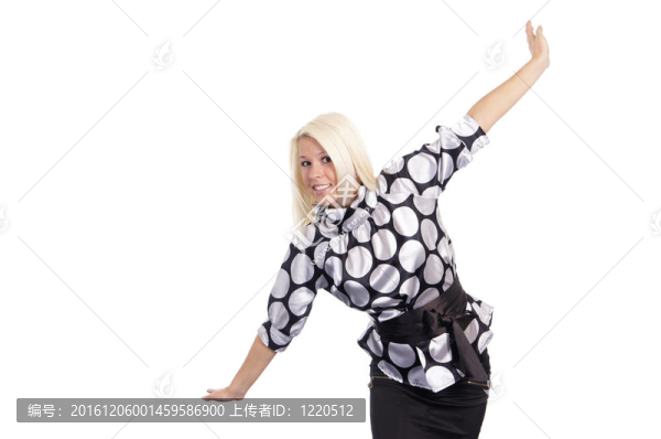 聰明的金發(fā)女郎的姿勢