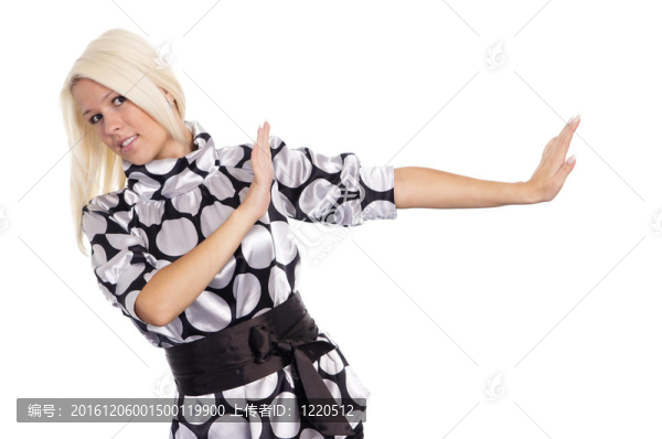 聰明的金發(fā)女郎的姿勢
