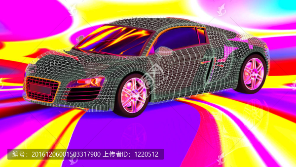 3D汽車導(dǎo)線模型白背景