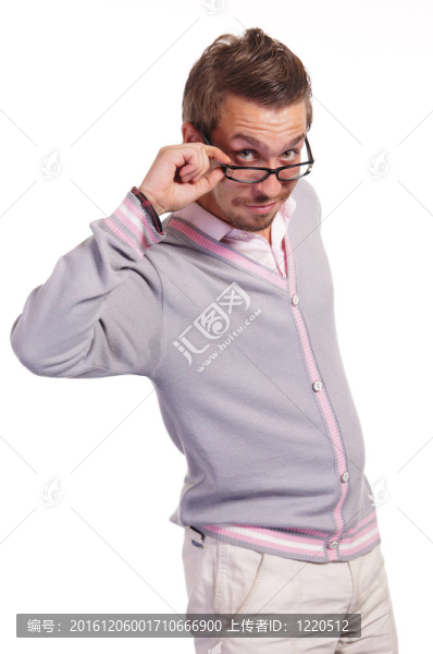年輕的滑稽的人