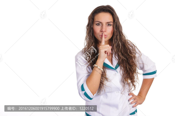 可愛的護士的肖像