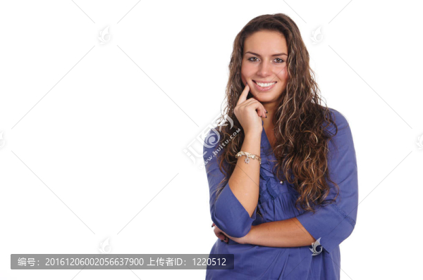 女孩在白色的