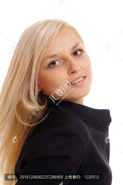女孩在白色的