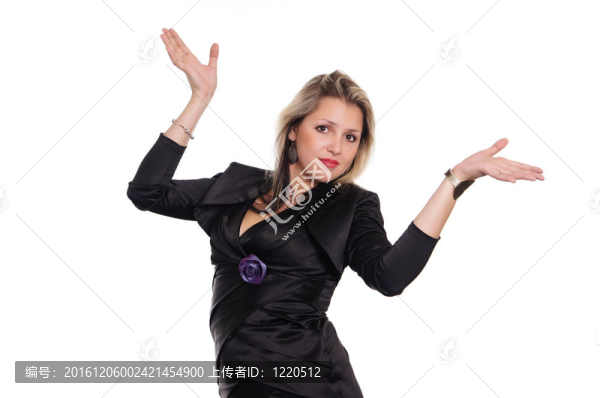 可愛的女孩冒充