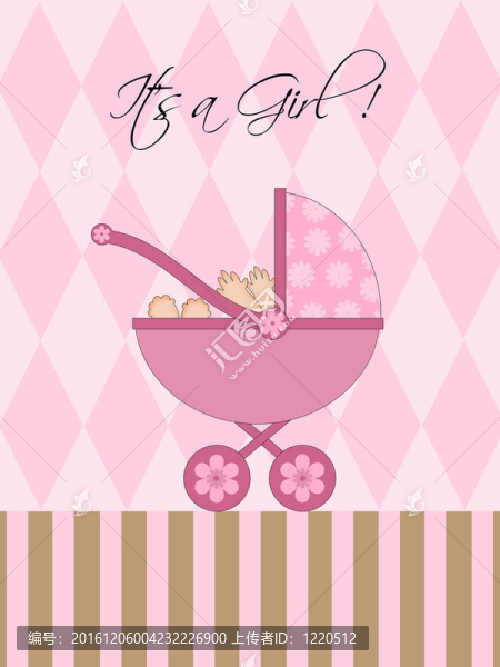 它的一個女孩Pink,Baby,Pram