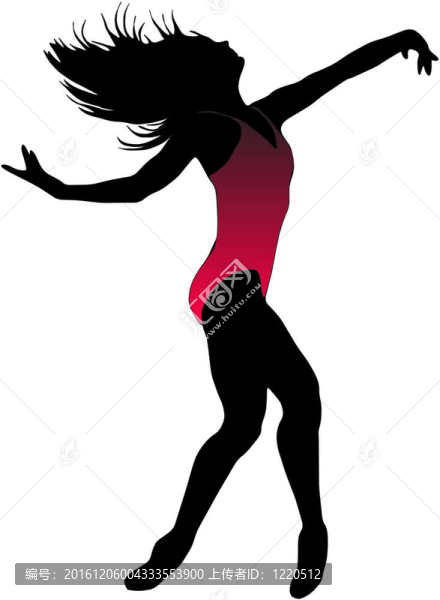 舞蹈女孩芭蕾剪影