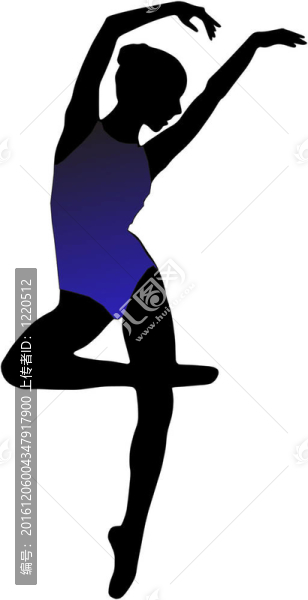 舞蹈女孩芭蕾剪影