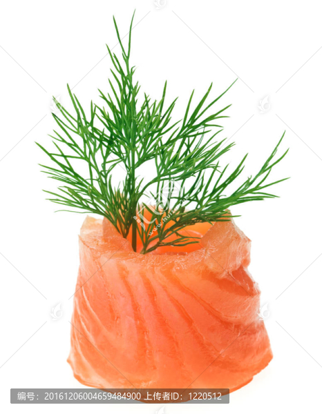 紅鮭魚卷蒔蘿小枝