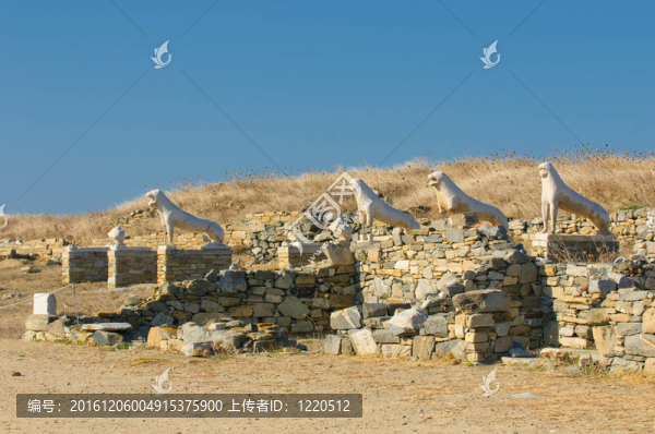 獅子的平臺(tái)；Delos島；希臘