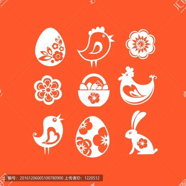 白色的復(fù)活節(jié)的圖標(biāo)