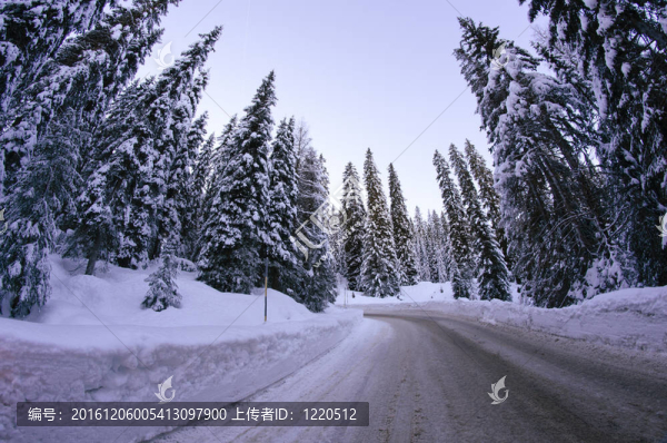 在冬天的白云巖山脈雪景