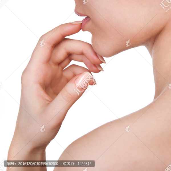 完美的女人身上白色隔離