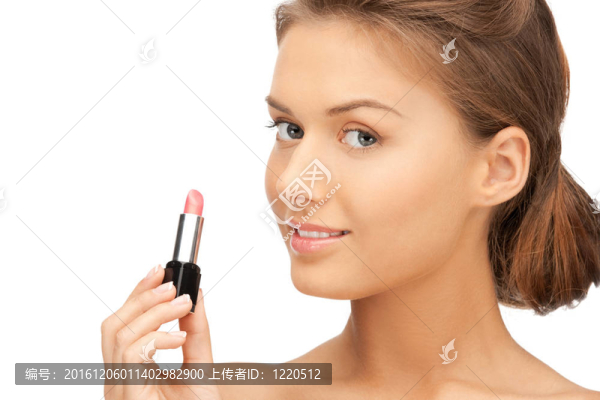 口紅美女