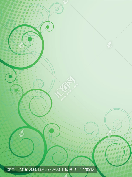 抽象花型綠框