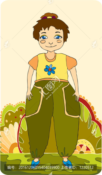 女孩的小草甸
